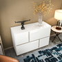 Hanah Home Mares Consola Blanco y Gris